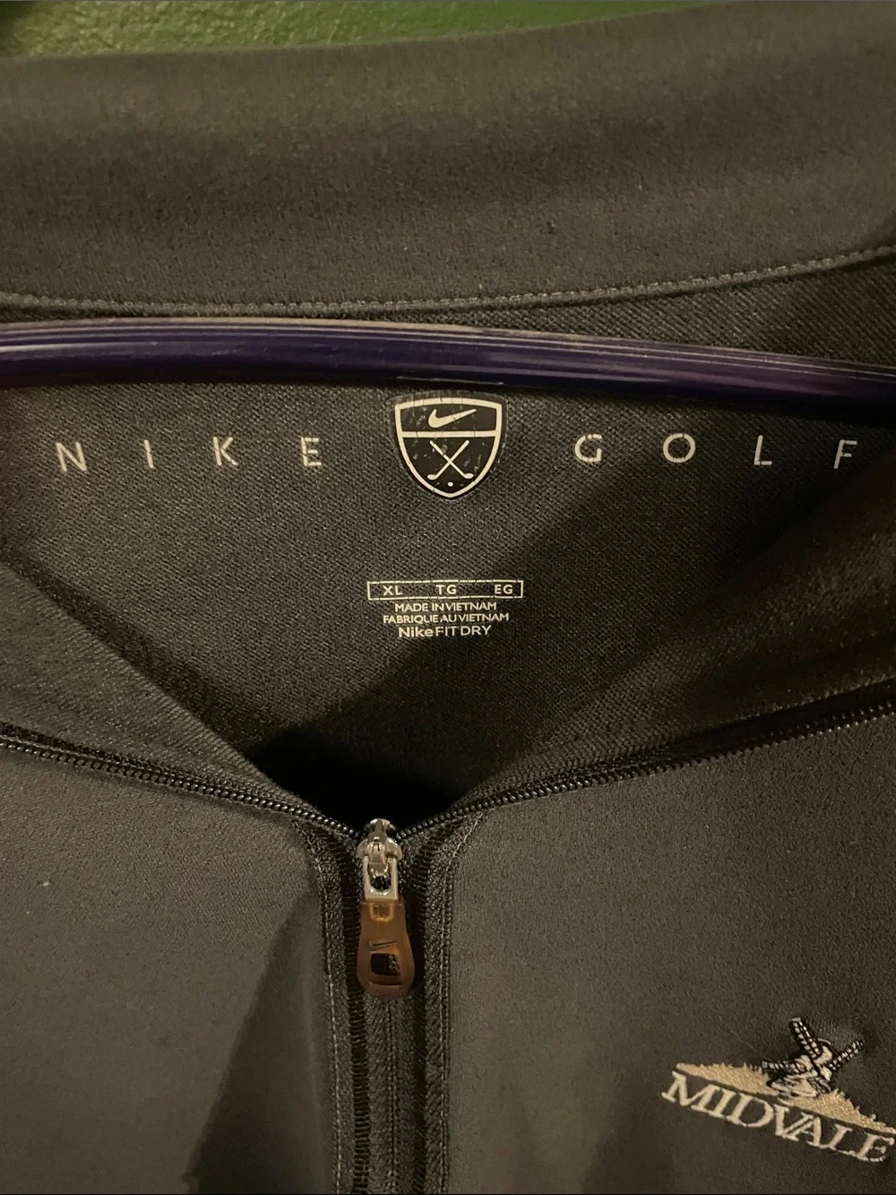 Nike Golf Midvale Men's Dark Gray Quarter-Zip Pullover Size XL